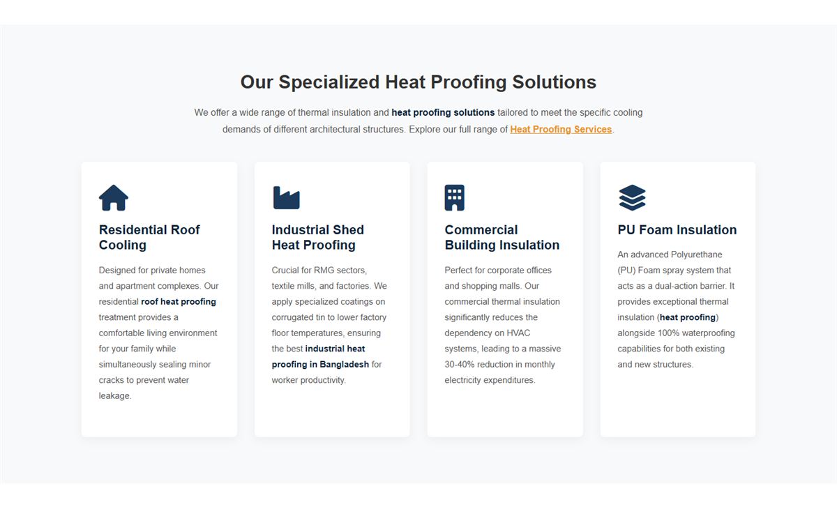 Heat Proofing Bangladesh website preview